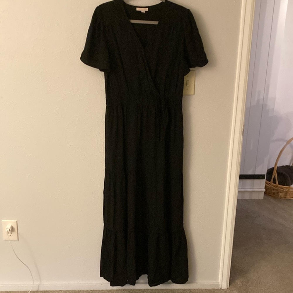 Knox Rose mock wrap maxi dress M